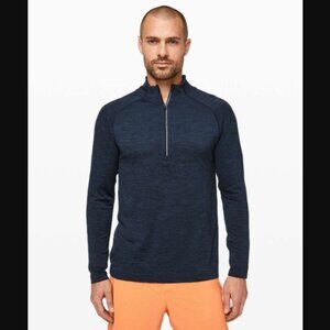 Lululemon Athletica Metal Vent Tech 1/2 Zip II Mineral Blue Nautical Navy $98.00